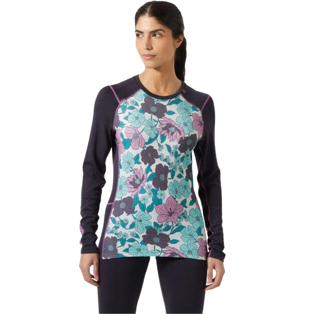 Helly Hansen Women's LIFA Merino Midweight Graphic Long-Sleeve Crew Base Layer